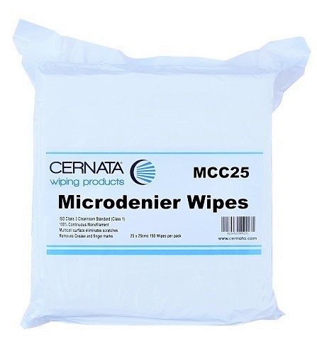 CERNATA Microdenier Wipes Class 1 Cleanroom 25x25cms